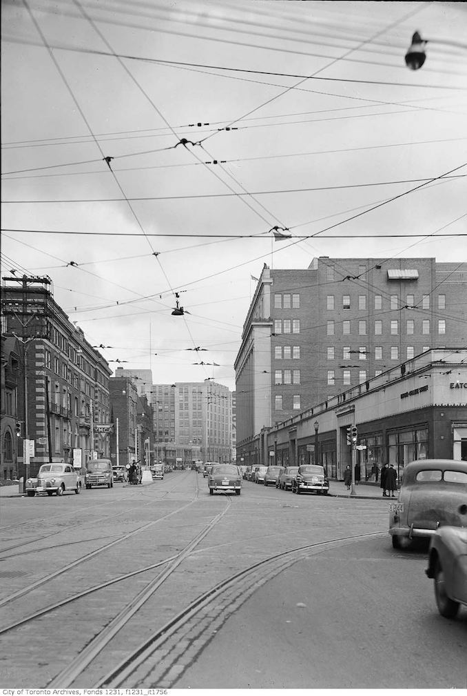 1954 - College Street east from Bay Street
