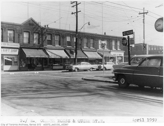 1959 - Southeast corner Morse and Queen Street