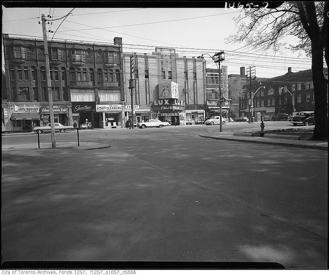 1960? - College Street, north side, looking north from Brunswick or Bellevue Avenue