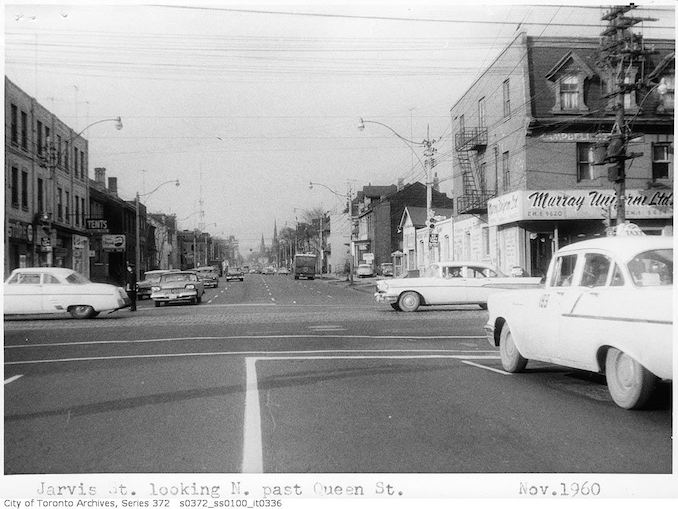 1960 - Jarvis Street looking north past Queen Street