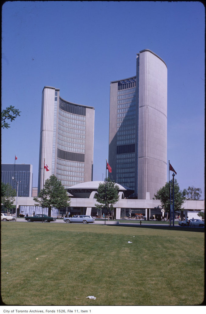 1967 - July 1st - View of new City Hall from Queen Street West