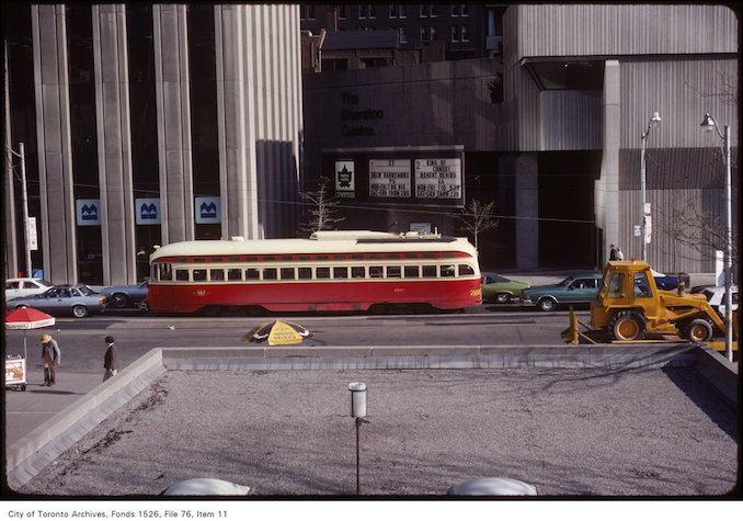 1983 - May 11 - View of south side of Queen Street West from Bay Street