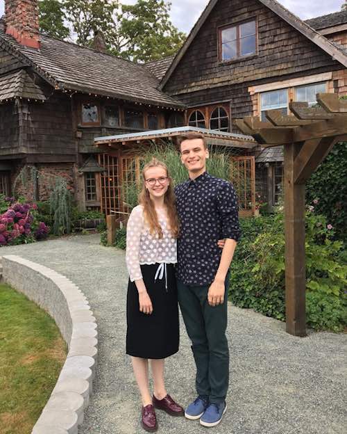 This is a photo of my brother and I back home on Vancouver Island. He attends school at the University of Toronto