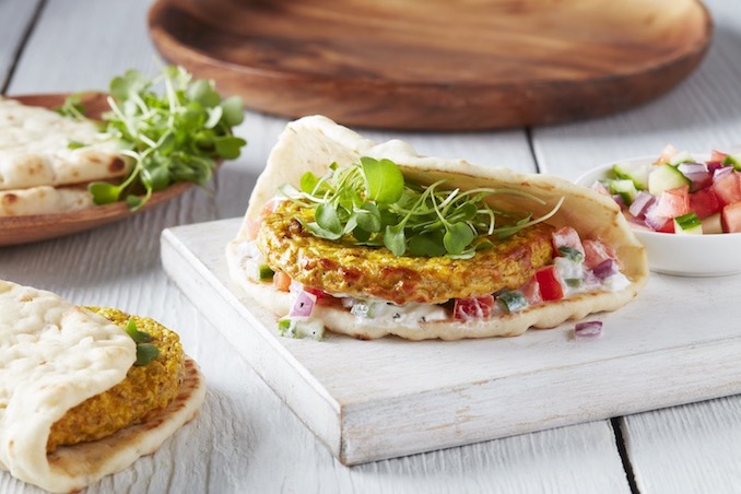 Sweet Curry Carrot Naanwich recipe by local company Wholly Veggie