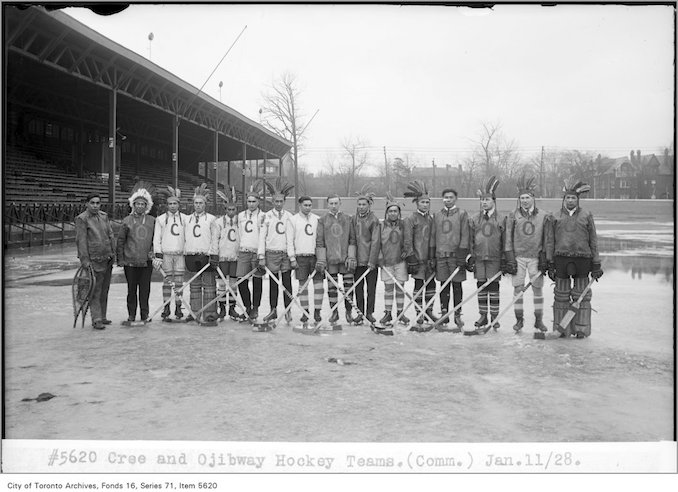 1928 - January 11 - Cree and Ojibway hockey teams