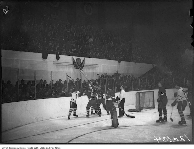 1947 - November 8th - Toronto New York hockey, fight