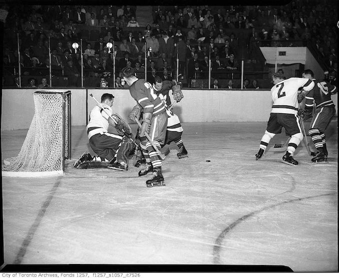 1950? - Toronto Maple Leafs hockey game, Maple Leaf Gardens