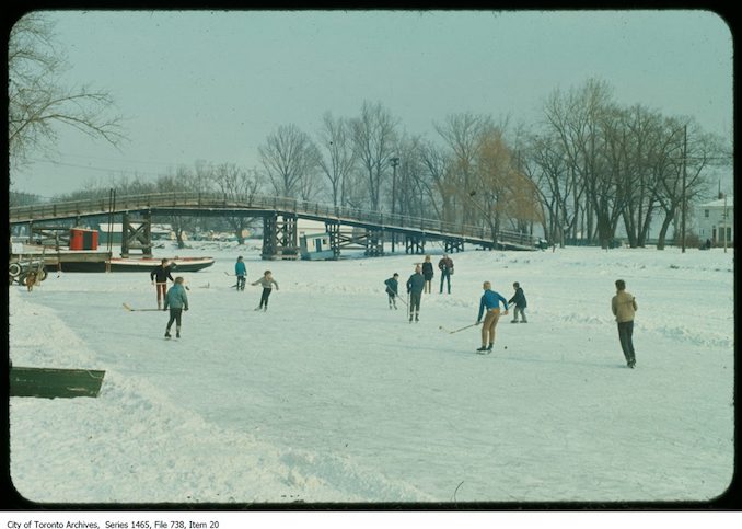 1968? - Playing hockey on Centre Island