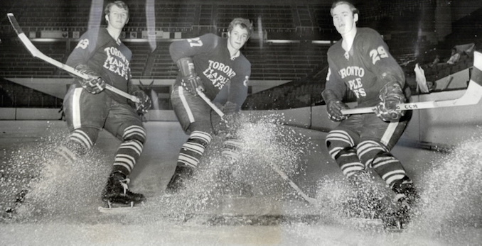 1970 - Rebuilding of Leafs is personified by these rookies Brian Marchinko Darryl Sittler Bob Liddington.