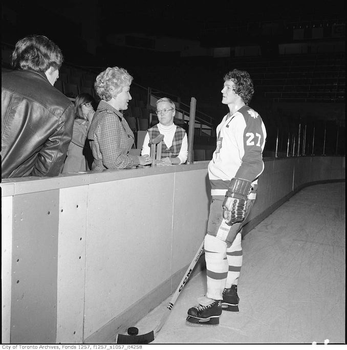 1970? - Darryl Sittler and Rosemarie for March of Dimes Put Yourself in the Picture campaign, Maple Leaf Gardens