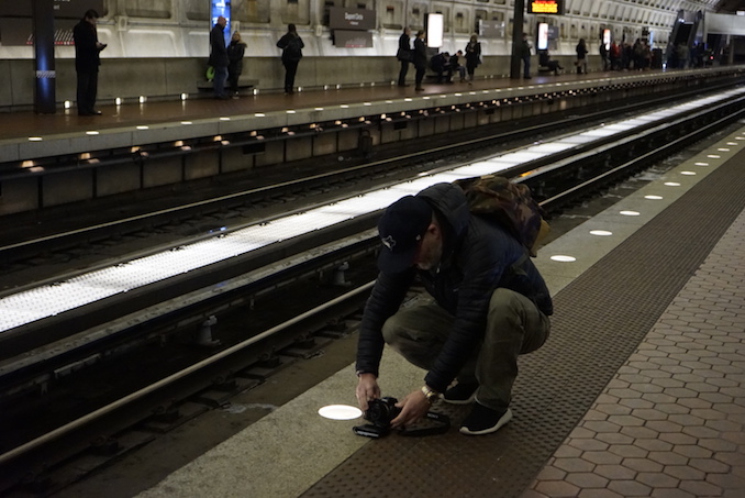 Capturing the brutalist architecture of the DC metro system.