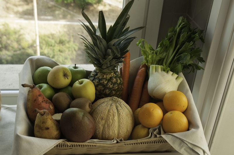 Medley of fresh fruits during breakfast hours at Palazzo Manfredi