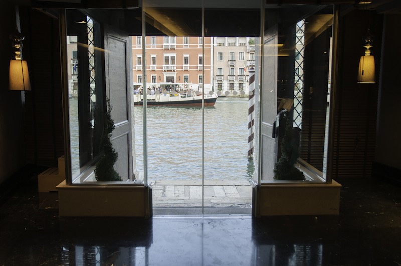 Overlooking the Grand Canal from the lobby at Palazzo Barbarigo, Venice