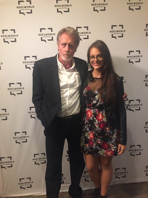 With lead actor from Her Story No. 2: Hush Little Baby, Bill MacDonald, at a press junket in Toronto for the Reel World Film Festival and YEAA Shorts.