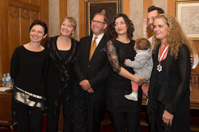 Elisa Citterio, her family, and members of Tafelmusik meet Governor General Julie Payette