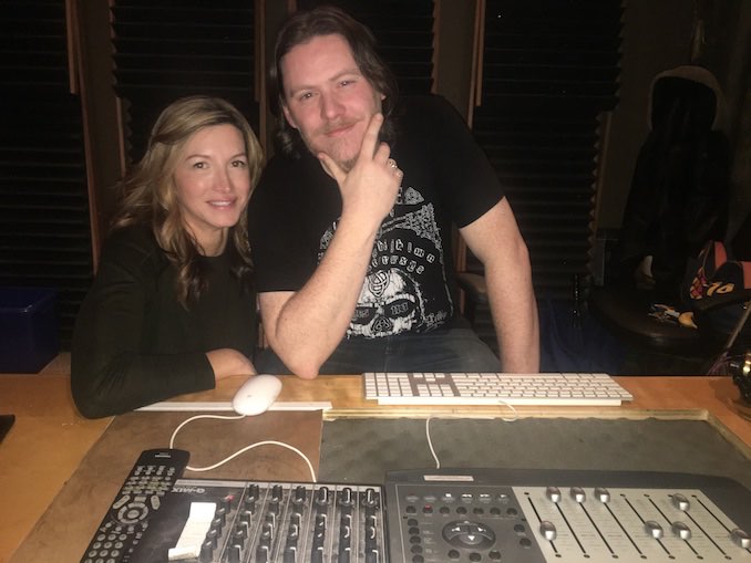 Ryan M. Andrews with producer Eva Mancini doing post production on Art of Obsession at Urban Post