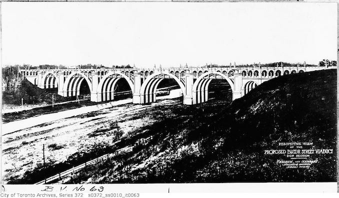 1913 - January 28 - Perspective view of proposed Bloor Street Viaduct