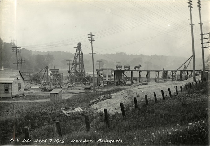 1915 - June 7 - Bloor Street Viaduct under construction, panorama