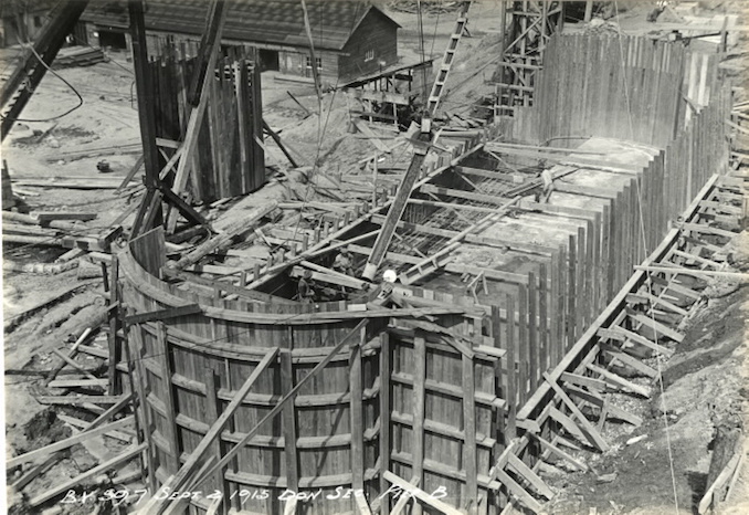 1915 - September 2 - Bloor Street Viaduct under construction, showing pier B