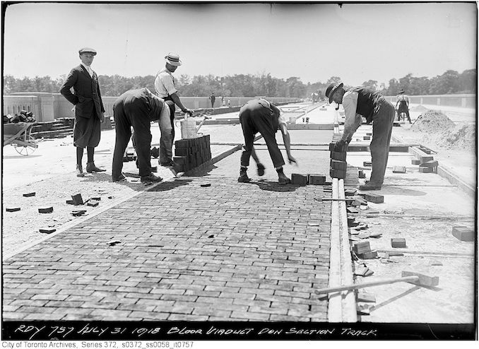 1918 - July 31 - Bloor Viaduct - Don section track