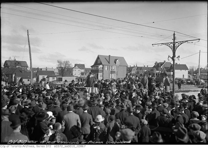 1918 - October 18 - Opening of Bloor Viaduct - Don section