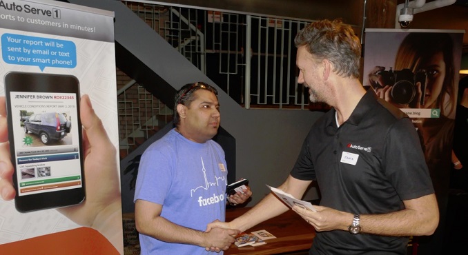 Jamie Cuthbert of Autoserve1 meets programmers at HackerNest 29 Jan 2018 - photo by Rob Campbell