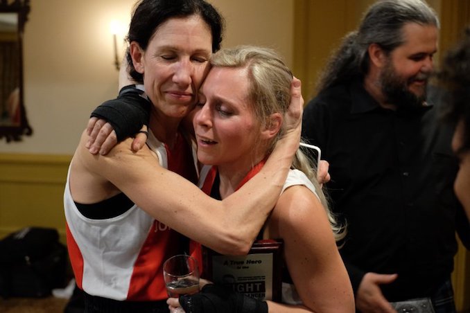 Jane Watson and Dawn Ramsay-Brown -- Co-Main Event, Fight To End Cancer 2014 - Photo was taken after they fought [Photo Courtesy of Spencer Wynn]