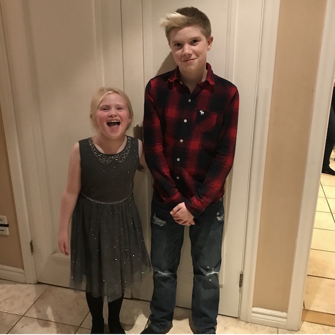 Abigail (age 6) and Jack (age 12), Christmas 2017