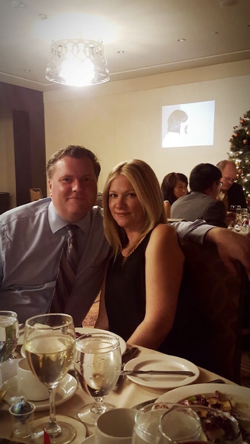 Dawn and husband, Dan, at a work party in 2015