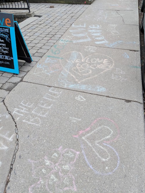 Sidewalks on #LoveLockeDay in Hamilton