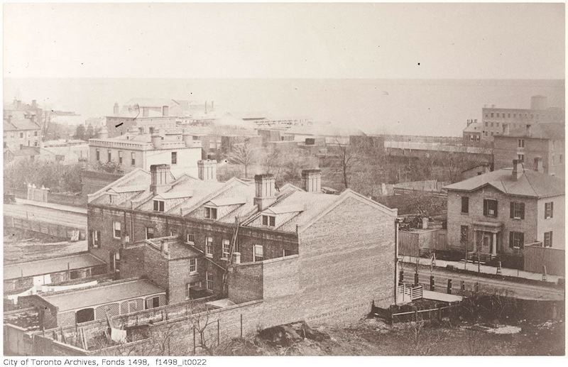 1856 - Toronto from the top of the Rossin House Hotel - looking south-east