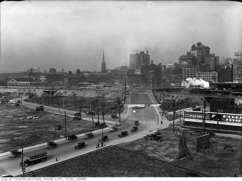 1929 - Aerial view of Toronto from waterfront