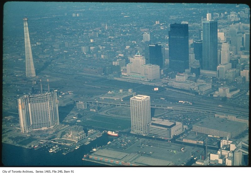 1977 - Waterfront looking north to city core from above