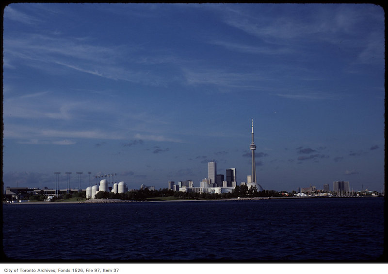1981 - View of Toronto waterfront from Lake Ontario