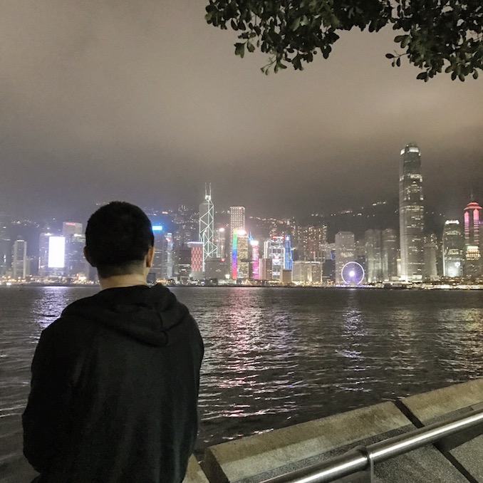 Naishi Wang - 4AM looking to the other side of Victoria Harbour in Hong Kong