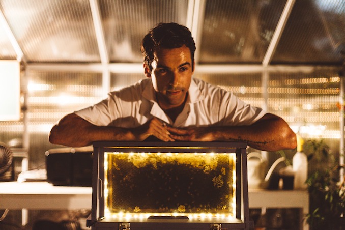 Vincent Leblanc - Talking about bees in Catacomb at last year's Summerworks Performance Festival (Photo: Lauren Kolyn)