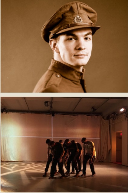 Performing in Citadel & Compagnie’s Jusqu’à Vimy (photos Jeremy Mimnagh)