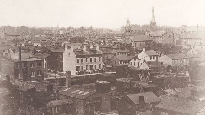 Toronto from the top of the Rossin House Hotel, looking north-east