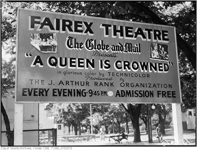 1953 - Poster advertising the Queen being crowned