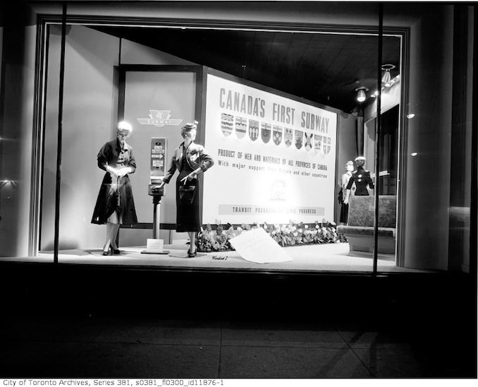 1954 - T. Eaton Co. and Robert Simpson Co. Ltd. window displays