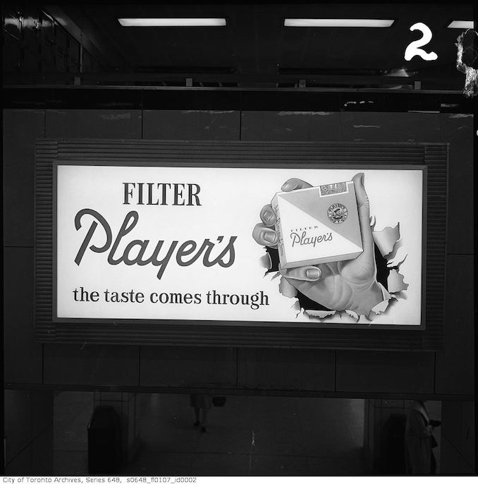 1961 - Advertising signs at Bloor