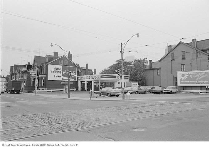 1972 - Corner of Sherbourne St. and Dundas St., looking south-west