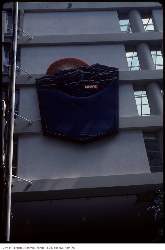 1982 - View of large Levi's advertisement