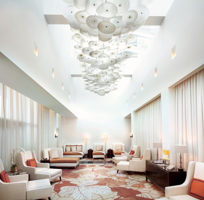 The Ritz-Carlton Urban Sanctuary relaxation lounge.