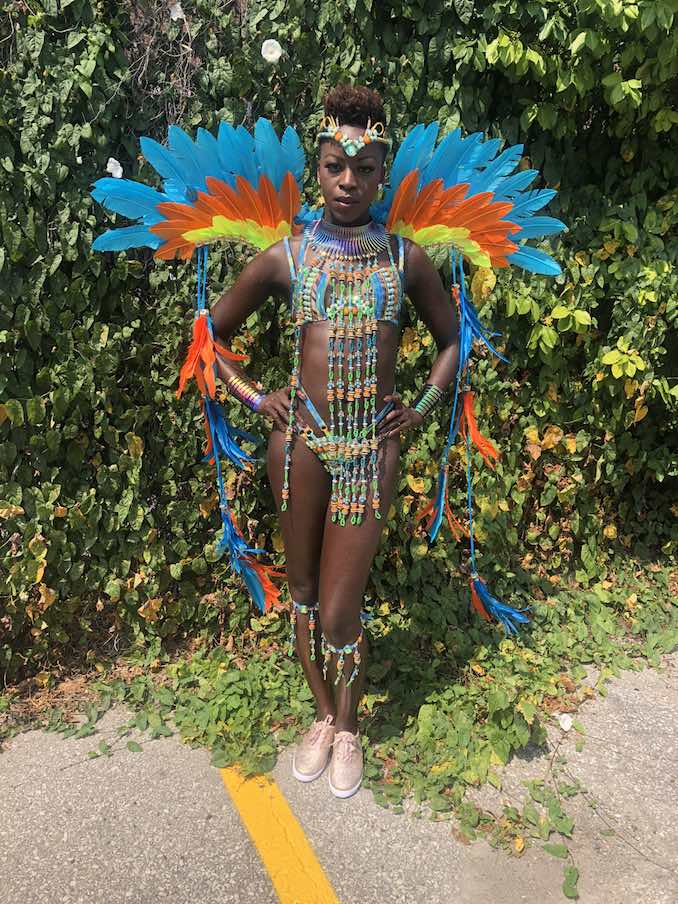 Celebrating Caribana in the Gaia Section of Carnival Nationz.