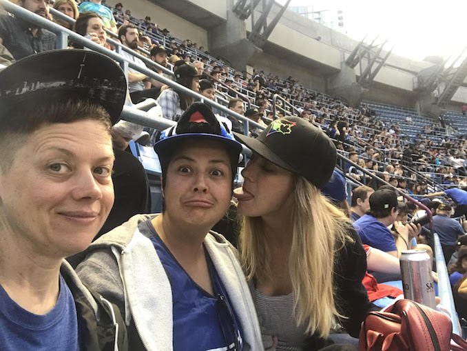 Just chilling with good friends and the Toronto blue jays on Pride day -  Toronto Guardian