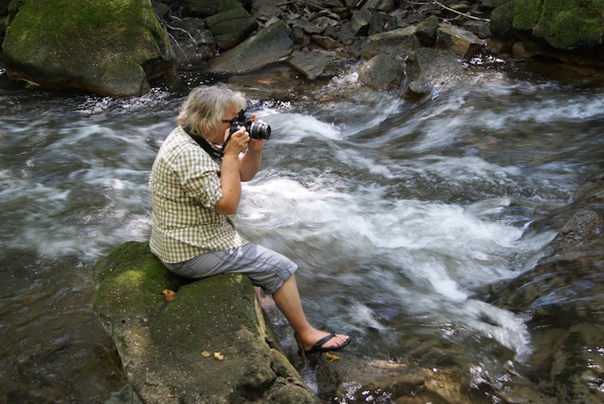 Nina walks the Credit with editor/naturalist Merridy Cox for her book “Water Is…”