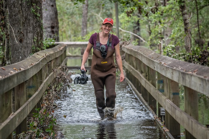 Donning waders to protect from bacteria in N.C. floodwaters after Hurricane Florence