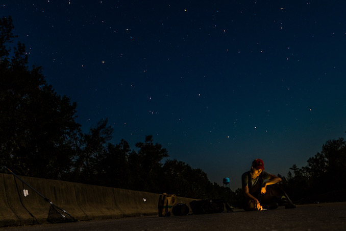 Spending the night outdoors as part of an animal rescue operation in North Carolina after Hurricane Florence.