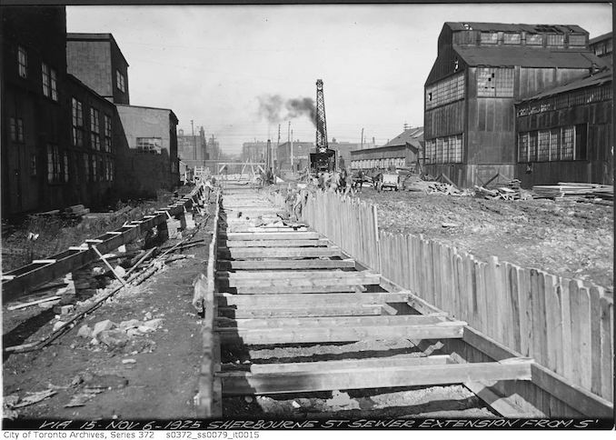 1925 - Sherbourne Street sewer extension from south